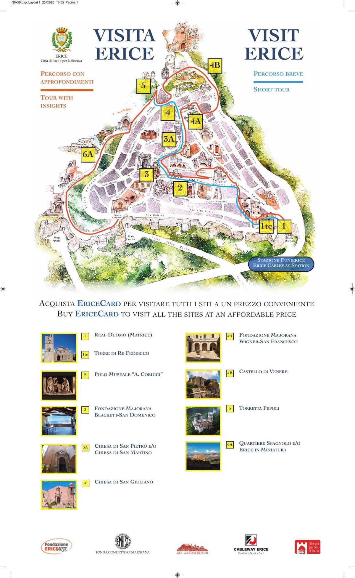 Mappa dei siti culturali di Erice 2026